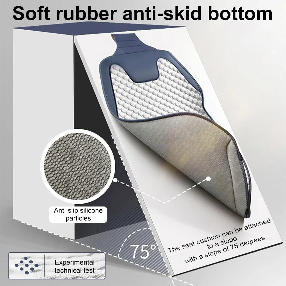 Ice Silk Car Seat Cushion - Ventilated, Universal Fit, All-Season Comfort for Single Seats ( 1PCS) - Delicate Leather