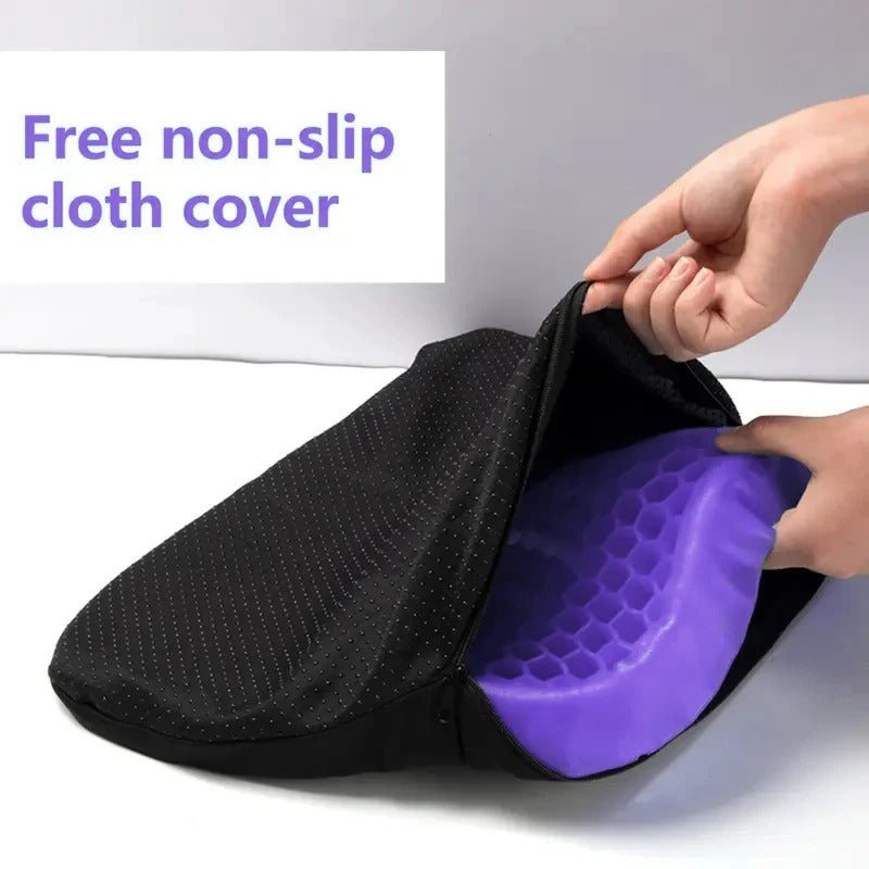 Large Car Seat Cushion – Travel Cushion for Long-Distance Travel & Office Use, Relieves Lower Back Pain - Delicate Leather
