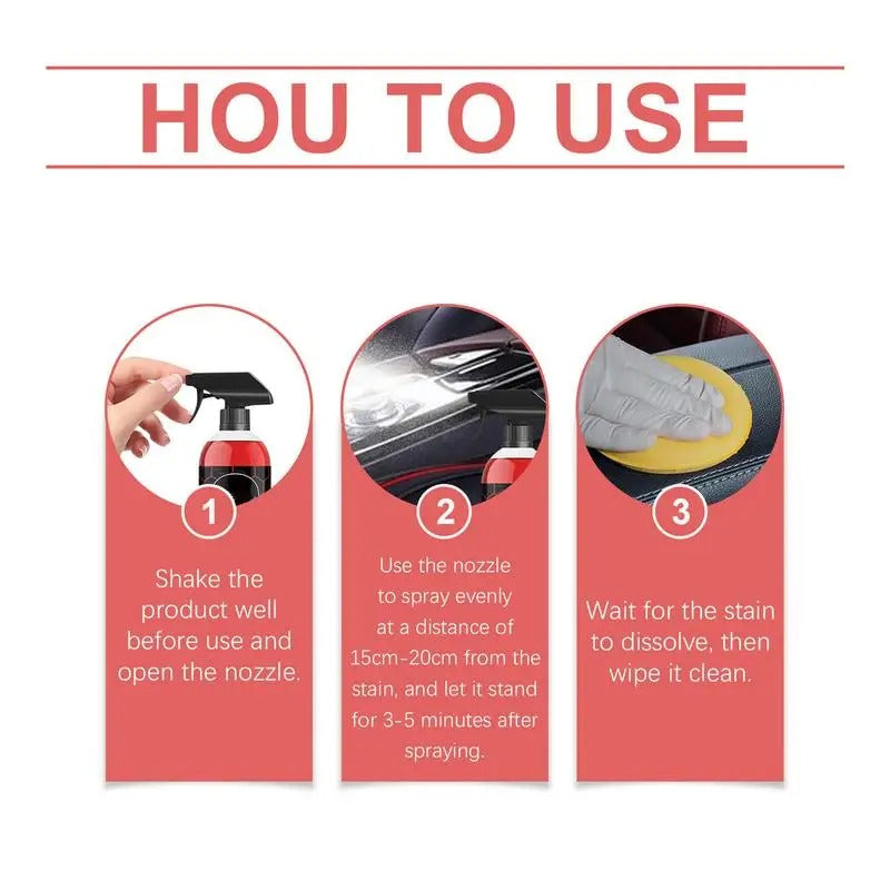 120ml Car Interior Foam Cleaner Spray – Multipurpose Stain Removal & Maintenance