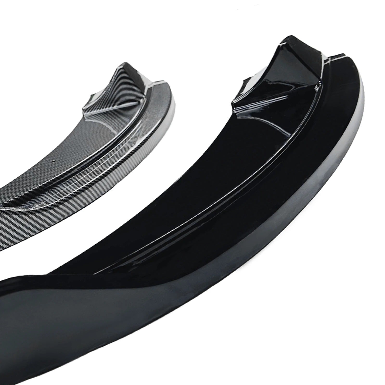 Front Bumper Spoiler Lip for BMW 5 Series E60/E61 M5 (2005-2010) – Carbon Fiber Look/Gloss Black - Delicate Leather