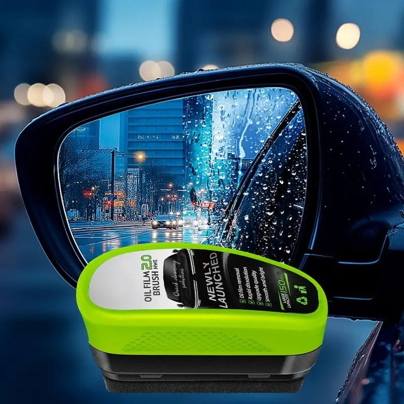 Automotive Oil Film Cleaning Brush – 150ml Glass Cleaner for Windshields & Home Use - Delicate Leather