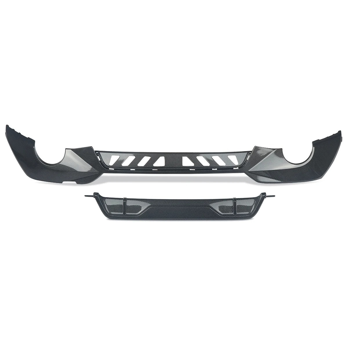 Rear Bumper Diffuser Trim for BMW 3 Series G20/G28 M Sport (2019-2020) – Carbon Fiber Look - Delicate Leather