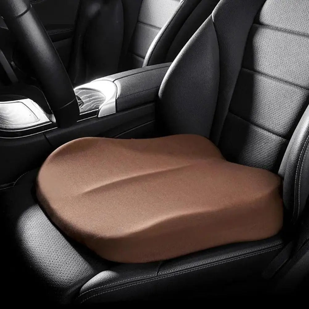 Memory Foam Driver Seat Booster Cushion – All-Season Universal Comfort for Car, Office, and Home Use - Delicate Leather