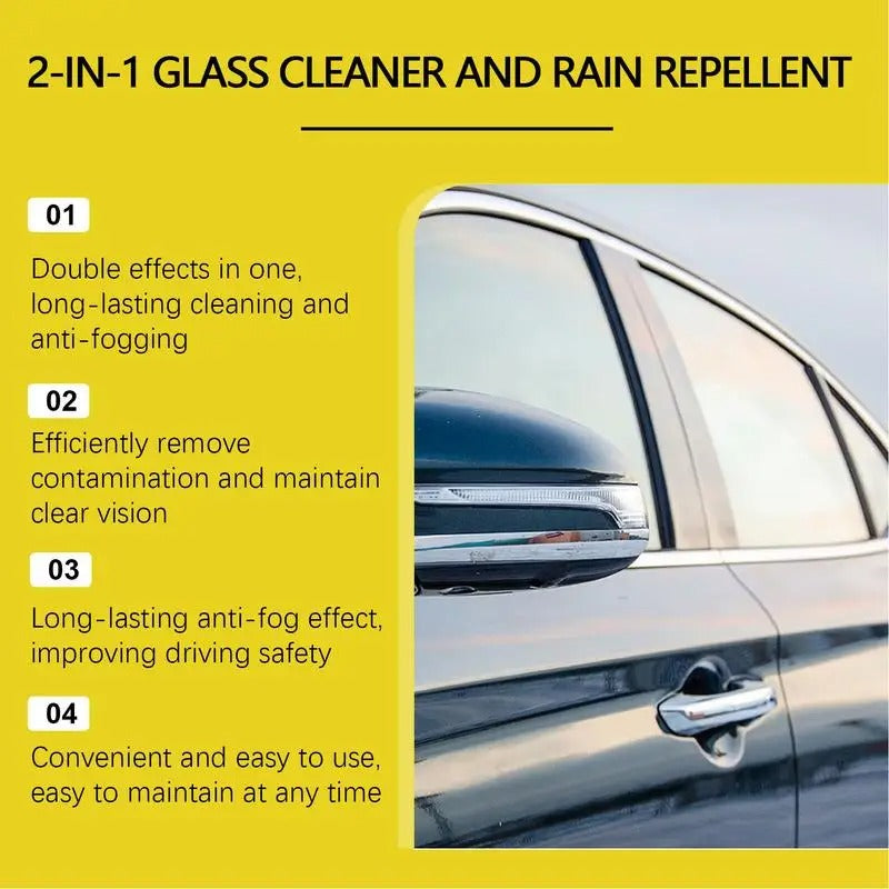 Anti-Fog Windshield Spray – Long-Lasting Glass Cleaner & Oil Film Remover - Delicate Leather