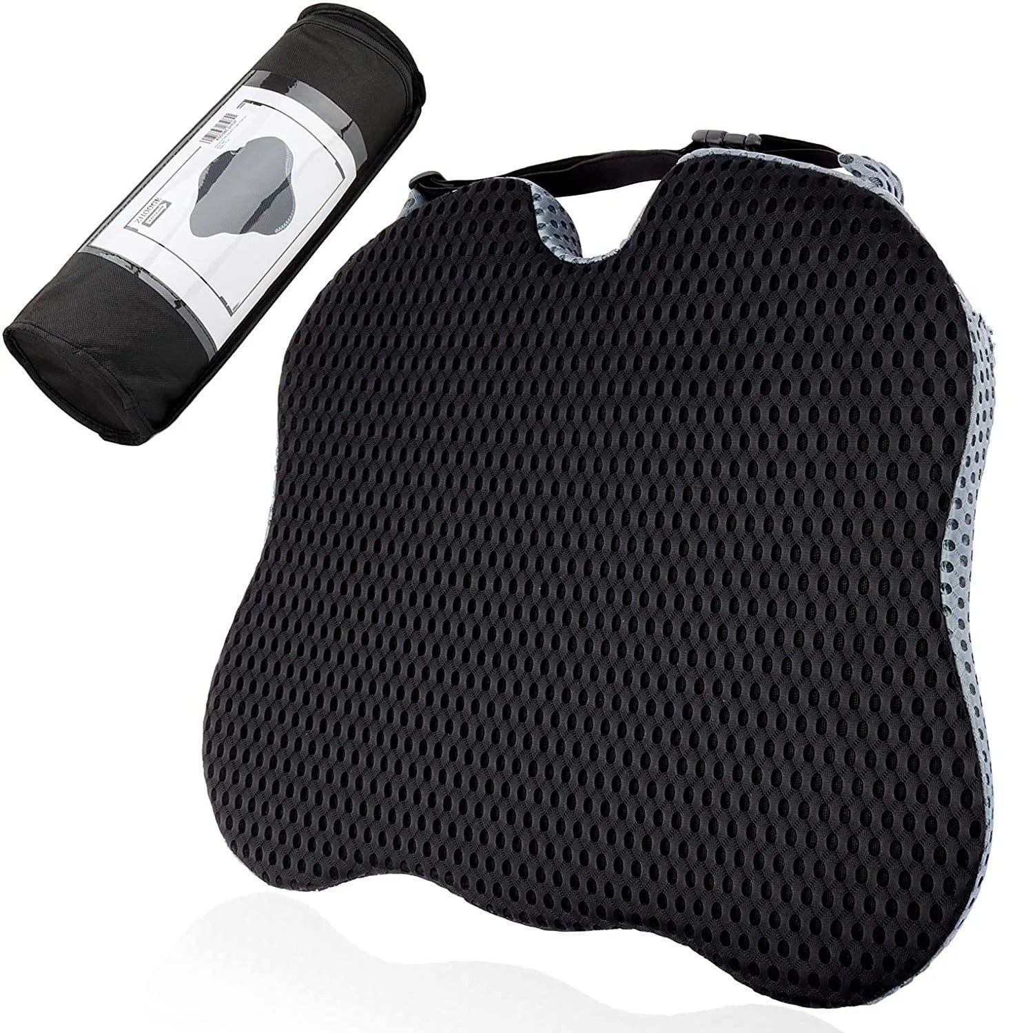 Orthopedic Memory Foam Seat Cushion – Tailbone & Sciatica Pain Relief for Car, Office, and Wheelchair Use - Delicate Leather