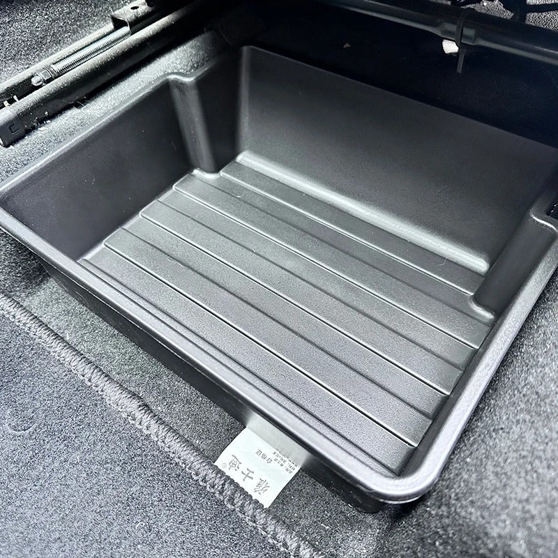 Under-Seat Storage Box for VW Tiguan, Passat B8, Golf 8 – Extra Capacity Organizer - Delicate Leather