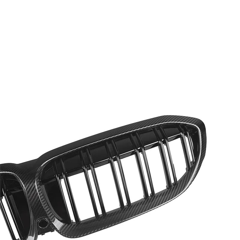 Real Carbon Fiber Front Kidney Grille for BMW 3 Series G20/G21/G28 Pre-LCI (2019-2022) - Delicate Leather