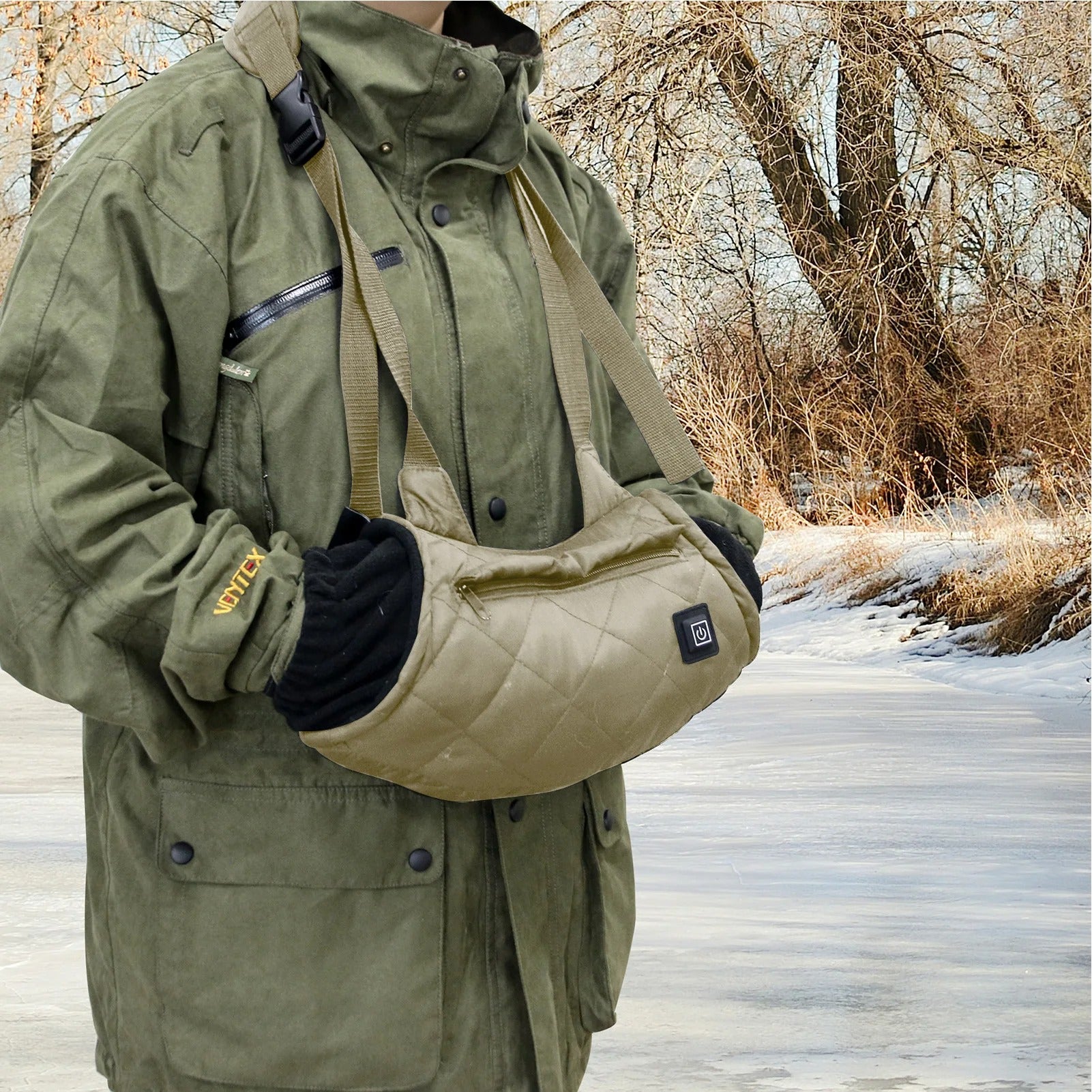 Heated Hand Pouch - Soft Fleece Lining with USB Connector and 3 Temperature Settings