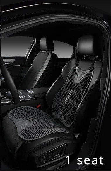 Universal Summer Car Seat Cushion – Breathable Cooling Seat & Backrest Pad | Car Interior Seat Protector - Delicate Leather