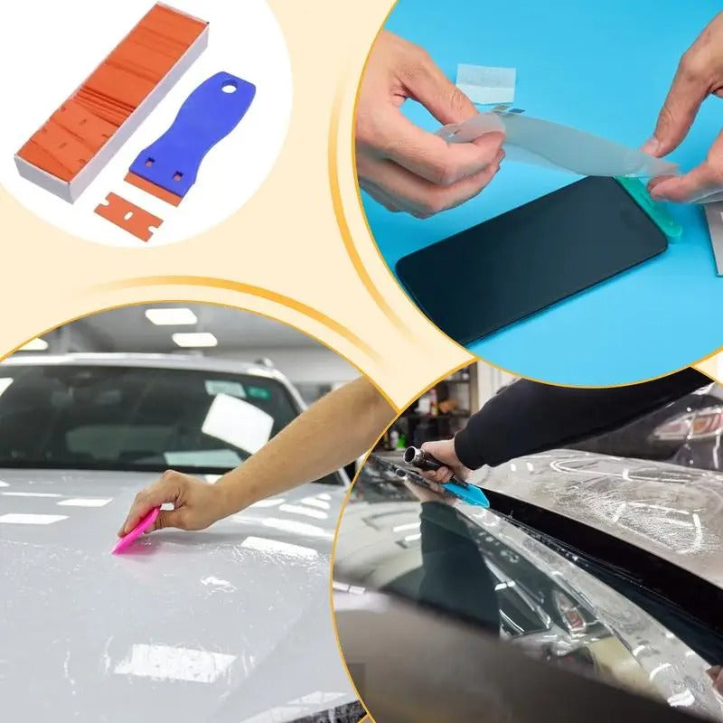 Portable Sticker Scraper Tool – Efficient Label & Decal Remover for Film Application - Delicate Leather