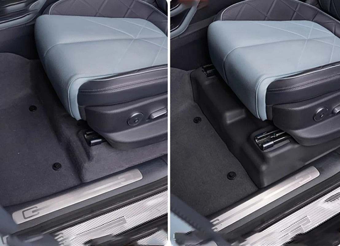 Leopard 5 Underseat Anti-Kick Pad – Front and Rear Seat Protective Pads for TPE Interior Decoration - Delicate Leather