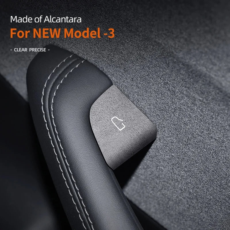 Ultra-Thin Suede Car Door Switch Sticker – Button Decoration and Protection for All Car Models - Delicate Leather