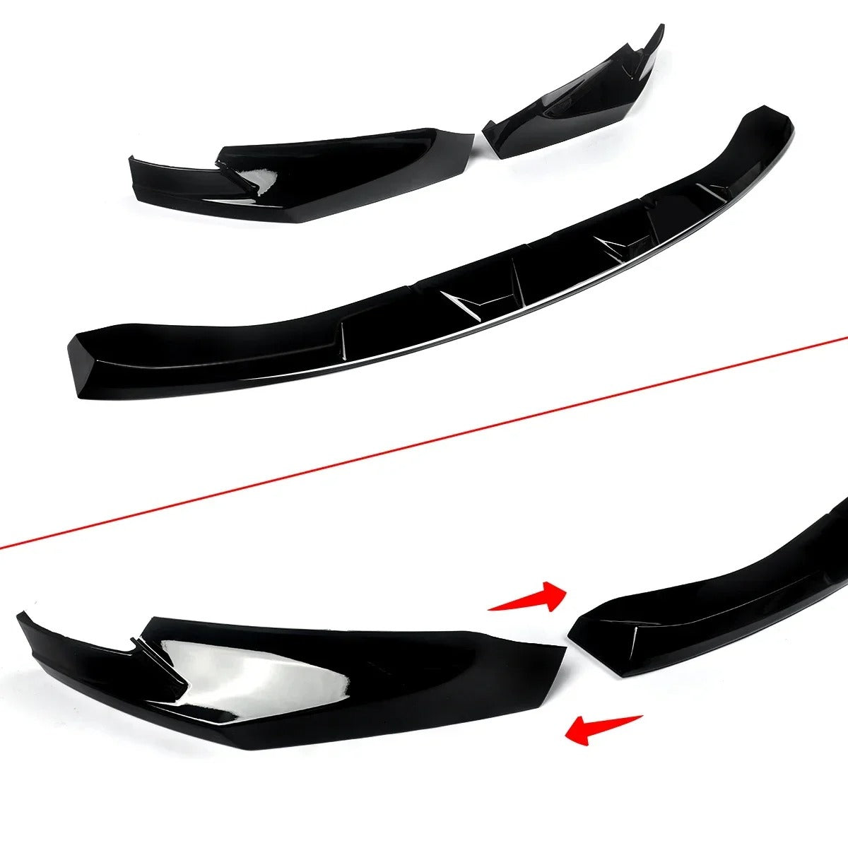 Carbon Fiber Style Front Splitter Bumper Lip for BMW G80 M3 & G82/G83 M4 (2021-2023) – M Performance Style - Delicate Leather
