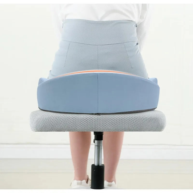 Memory Foam Non-Slip Seat Cushion – Hip & Tailbone Pain Relief for Office Chairs & Car Seats - Delicate Leather