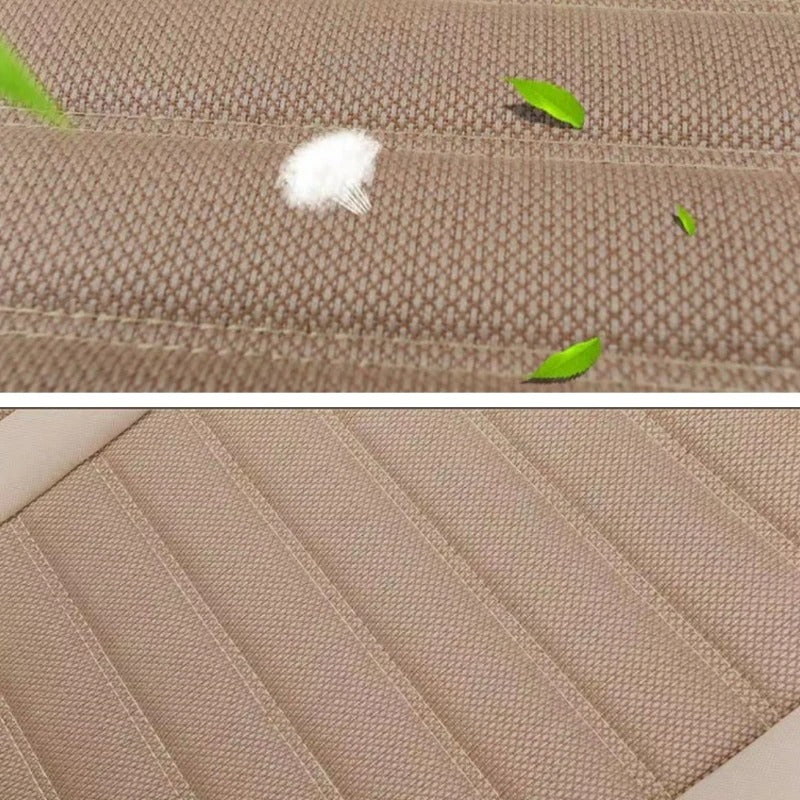 Universal Four-Season Car Seat Cover – Breathable & Anti-Slip Front Chair Protector - Delicate Leather