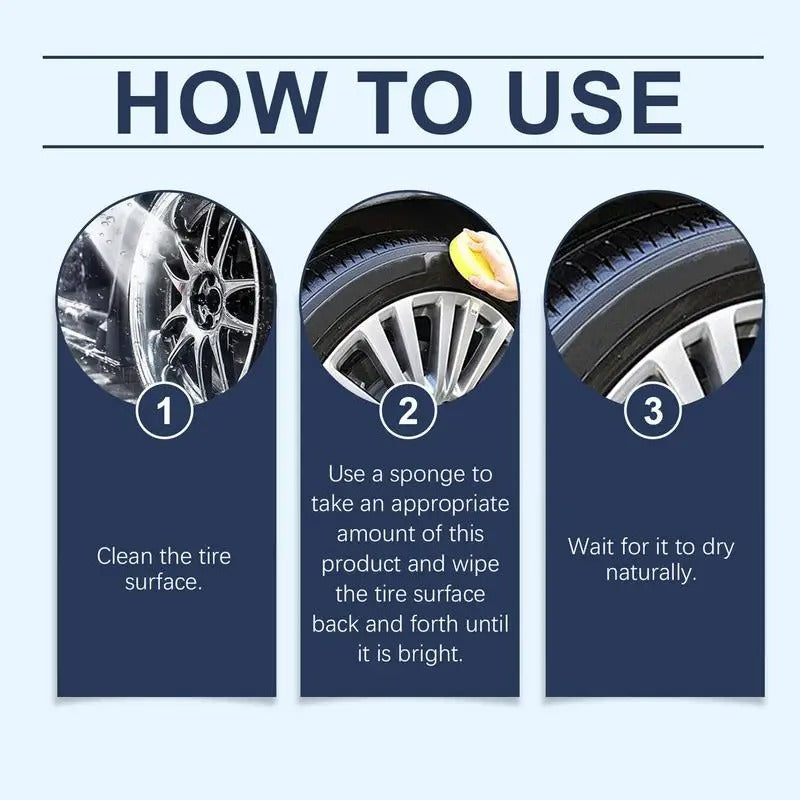 Car Tire Polishing Paste – Deep Cleaning & Enhanced Shine with Tire Protection - Delicate Leather