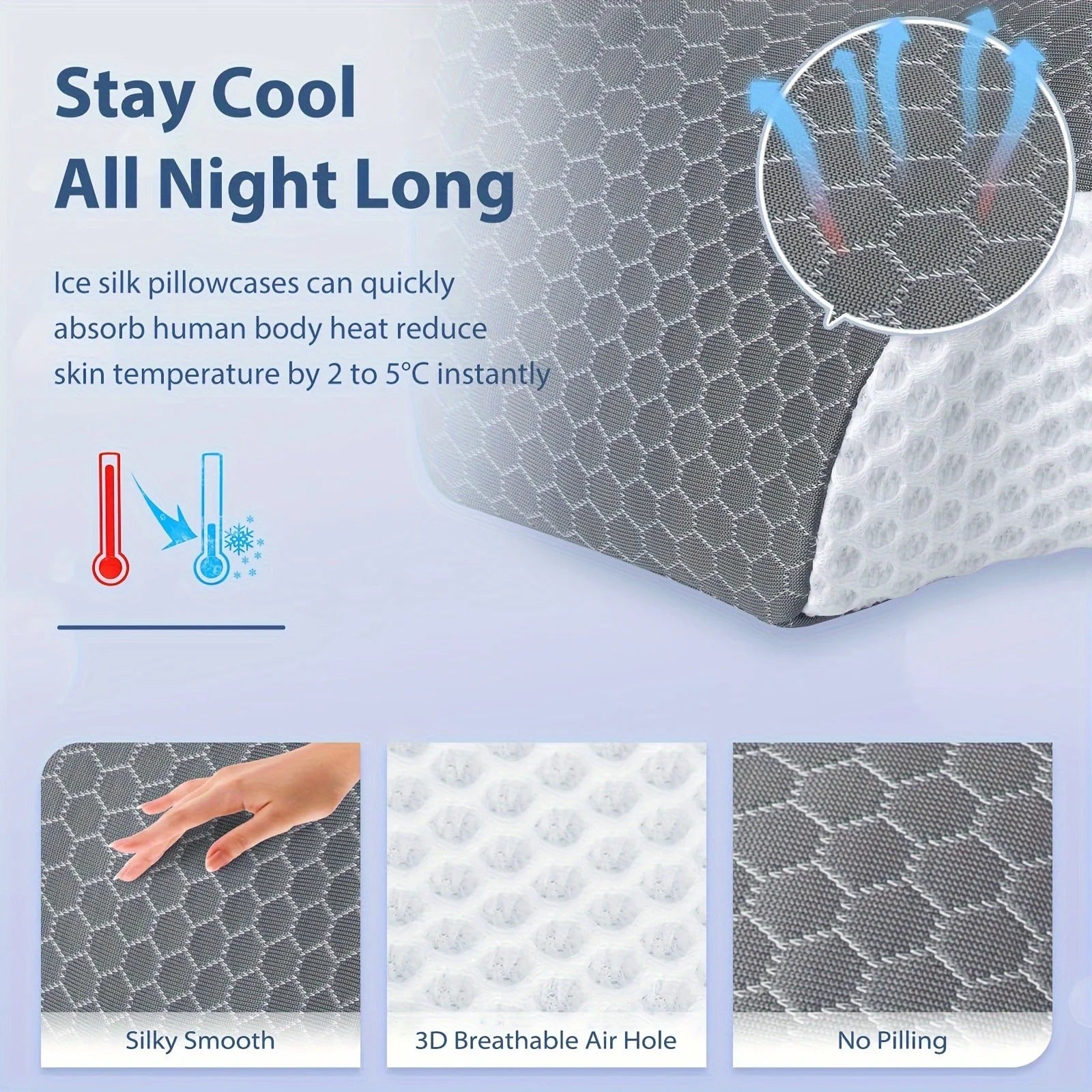 Orthopedic Cervical Memory Foam Pillow – Contoured Neck and Shoulder Support for Side Sleepers - Delicate Leather