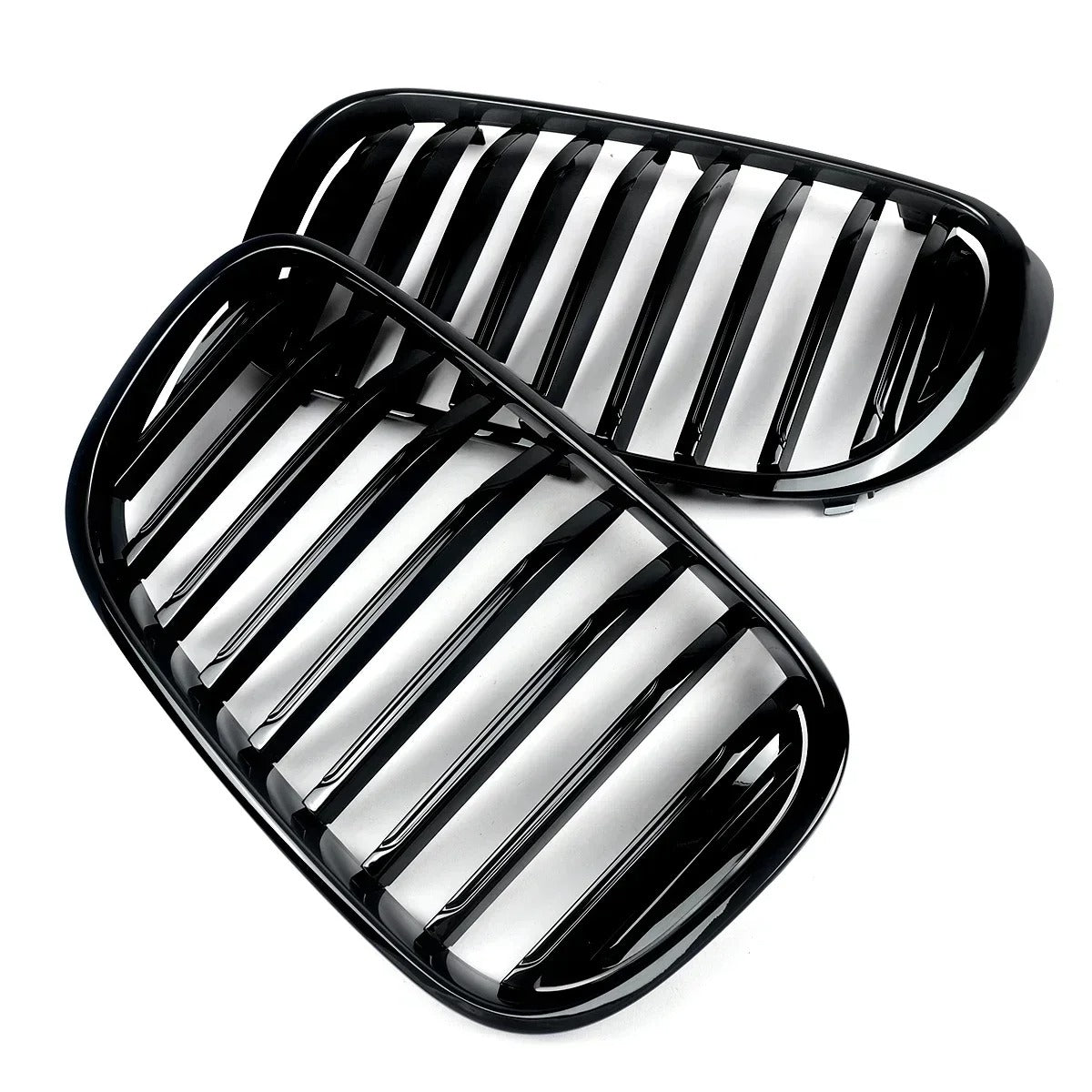 Gloss Black Racing Grilles – Front Kidney Grille Replacement for BMW 7-Series G11/G12 (2016-2018) - Delicate Leather