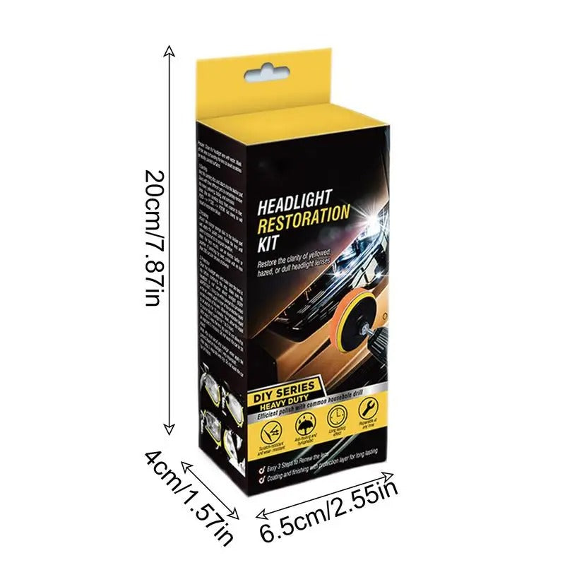 Car Headlight Scratch Repair Polish Tool – Comprehensive Headlight Restoration Kit - Delicate Leather