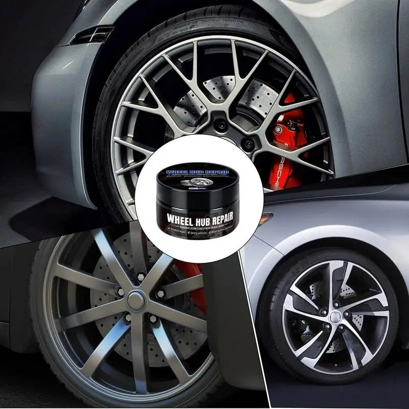 Wheel Polish 80g - Car Wheel Dust Cleaner & Scratch Repair with Sponge