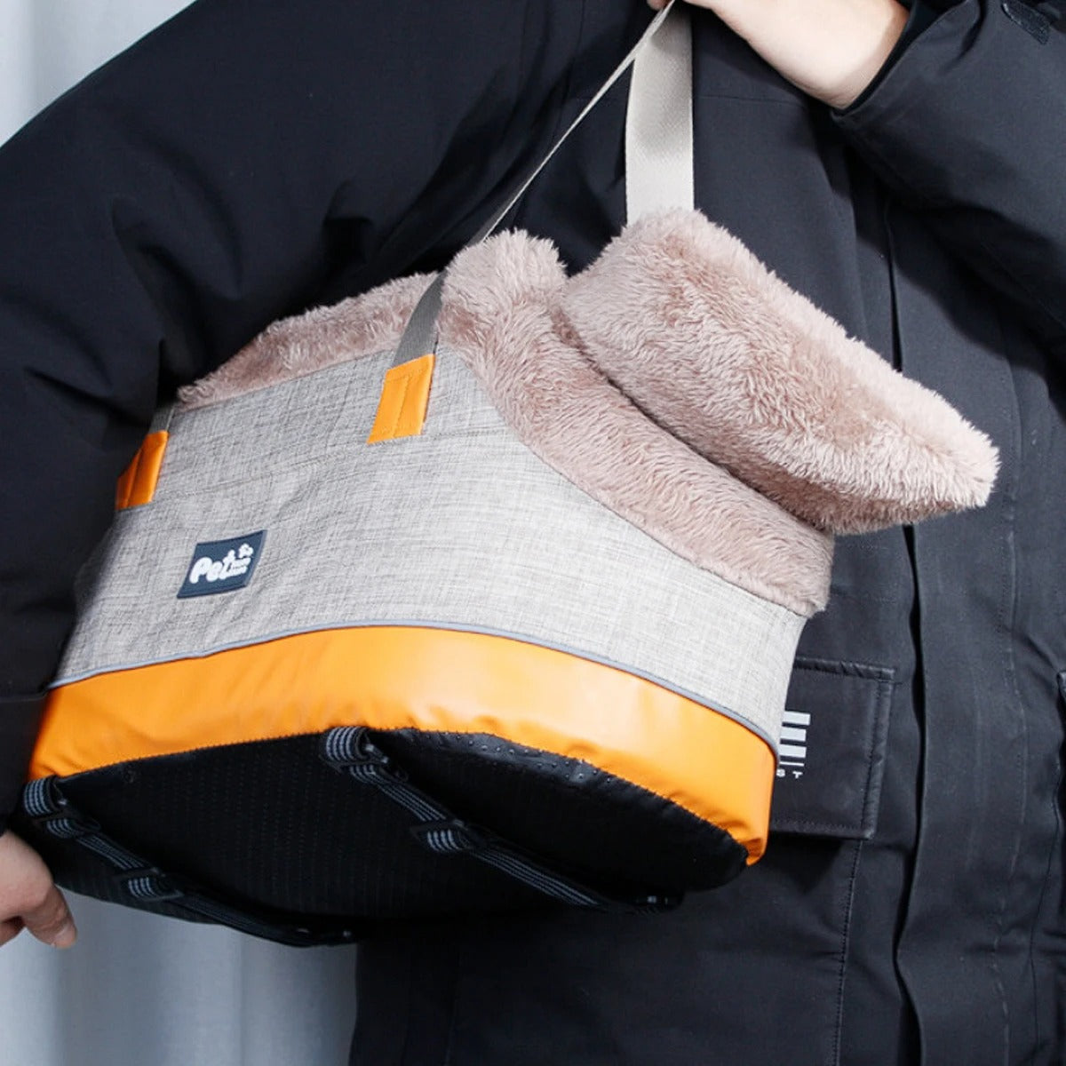 Pet Carrier Bag & Car Mat - Cat Safety Seat, Dog Travel Nest, Portable Pet Supplies for Small Breeds - Delicate Leather