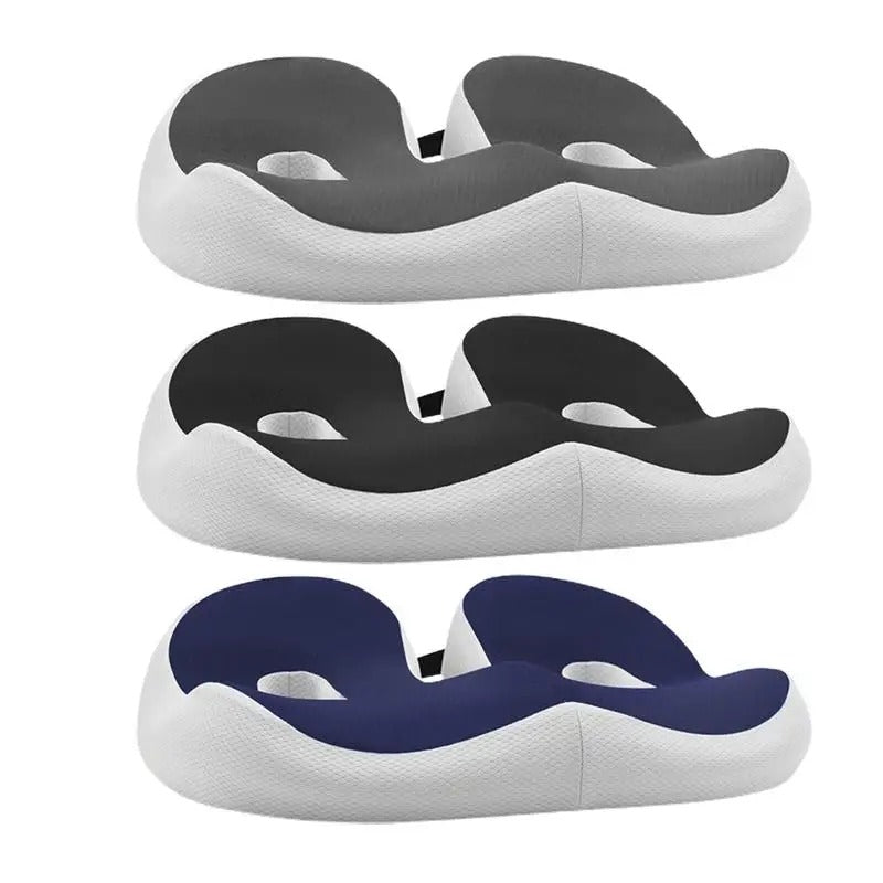 Orthopedic Memory Foam Seat Cushion – Non-Slip Comfort for Tailbone, Sciatica, and Back Pain Relief - Delicate Leather