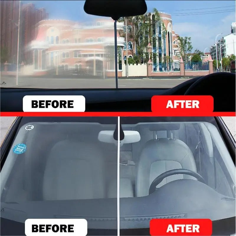 Car Glass Oil Film Cleaner – 100ml Windshield Polish & Scratch Removal Liquid - Delicate Leather