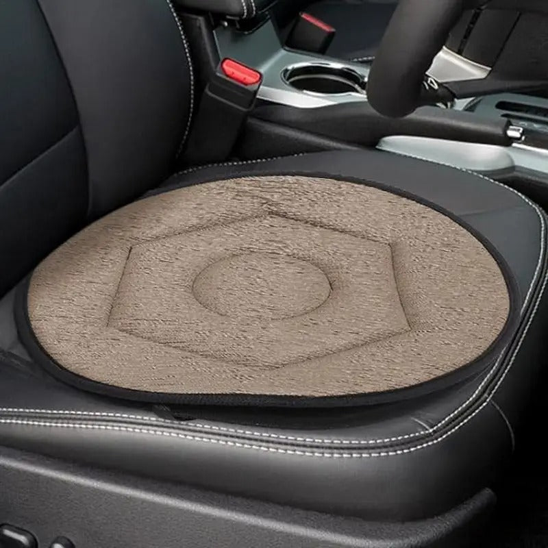 360° Rotating Car Seat Cushion – Portable Swivel Seat for Easy Movement - Delicate Leather