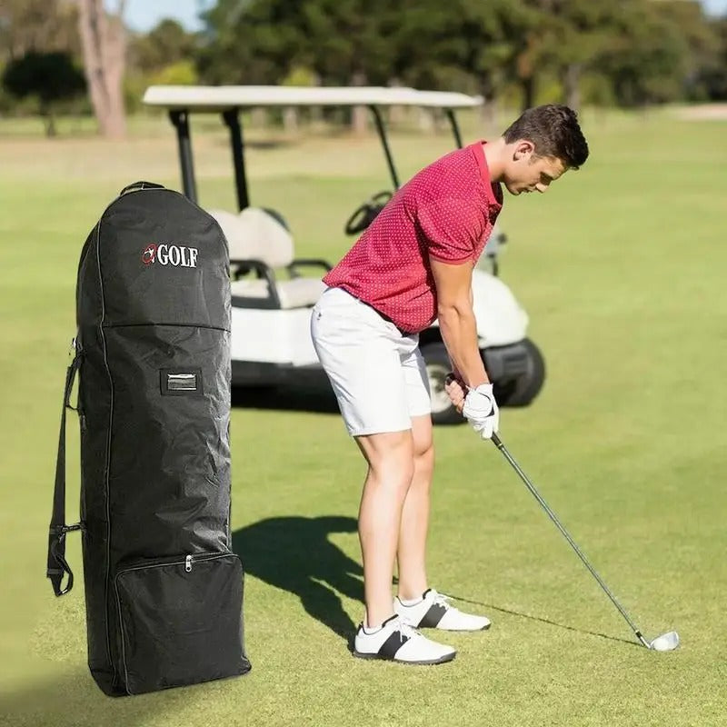 Golf Travel Bag with Wheels – Heavy-Duty Golf Club Cover for Secure Transport