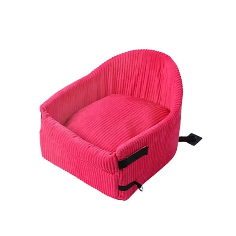 Comfortable Pet Car Seat Carrier Bag - Washable Travel Cushion for Dogs & Cats - Delicate Leather