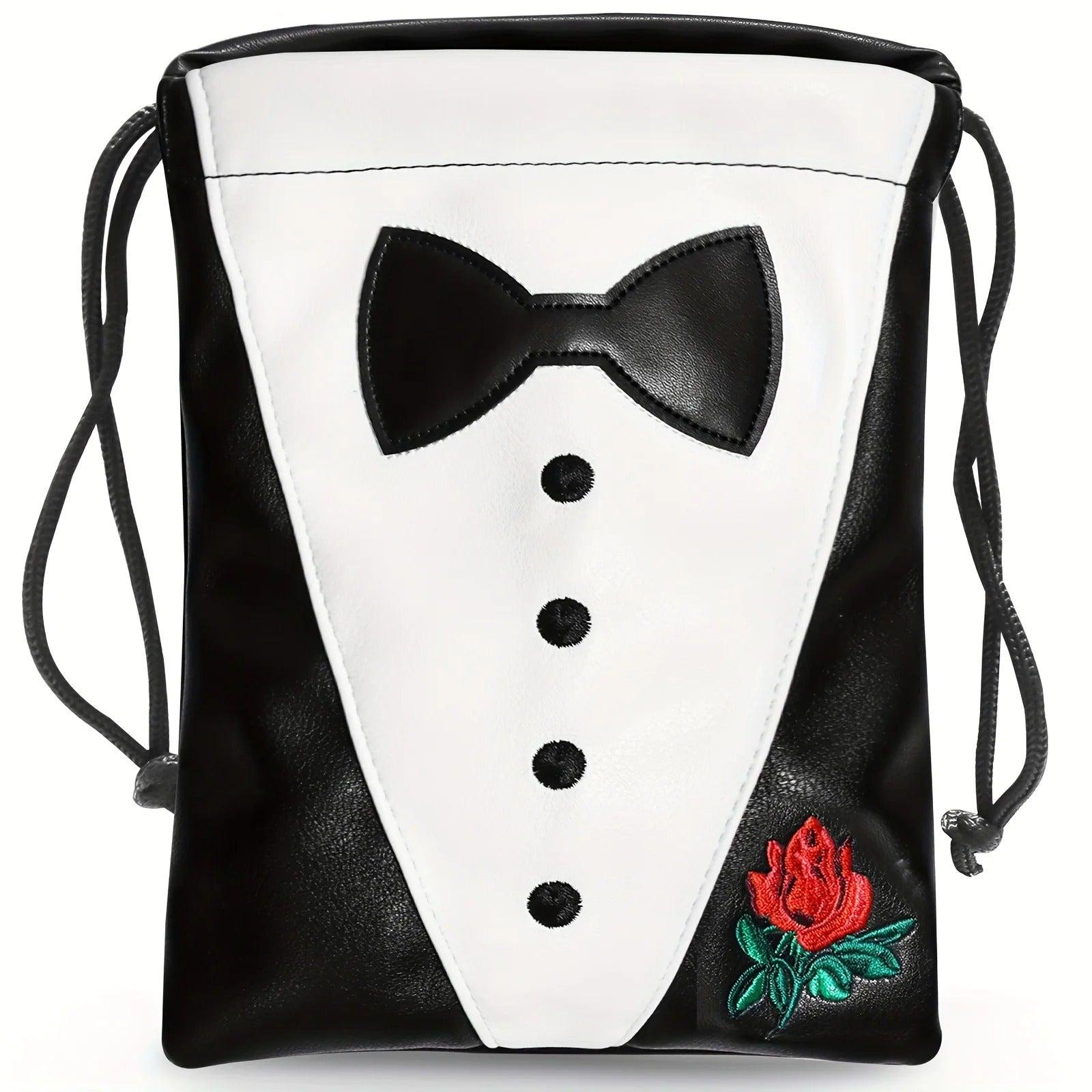 Synthetic Leather Golf Tee Pouch – Valuables Storage Bag with Drawstring - Delicate Leather