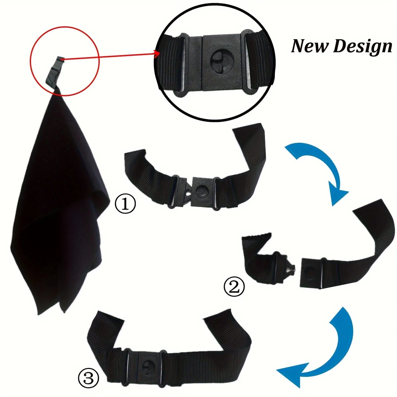 Microfiber Golf Towel with Clip – Waffle Weave Golf Bag Towel for Men - Delicate Leather