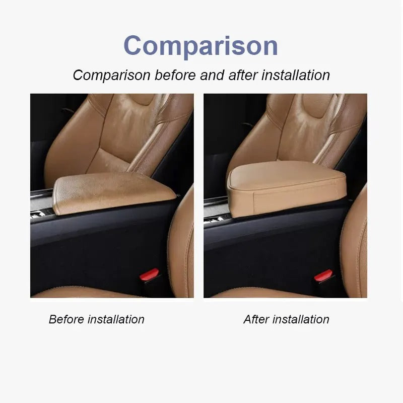 Armrest Box Protective Pad for Car – Interior Height Pad and Decoration - Delicate Leather