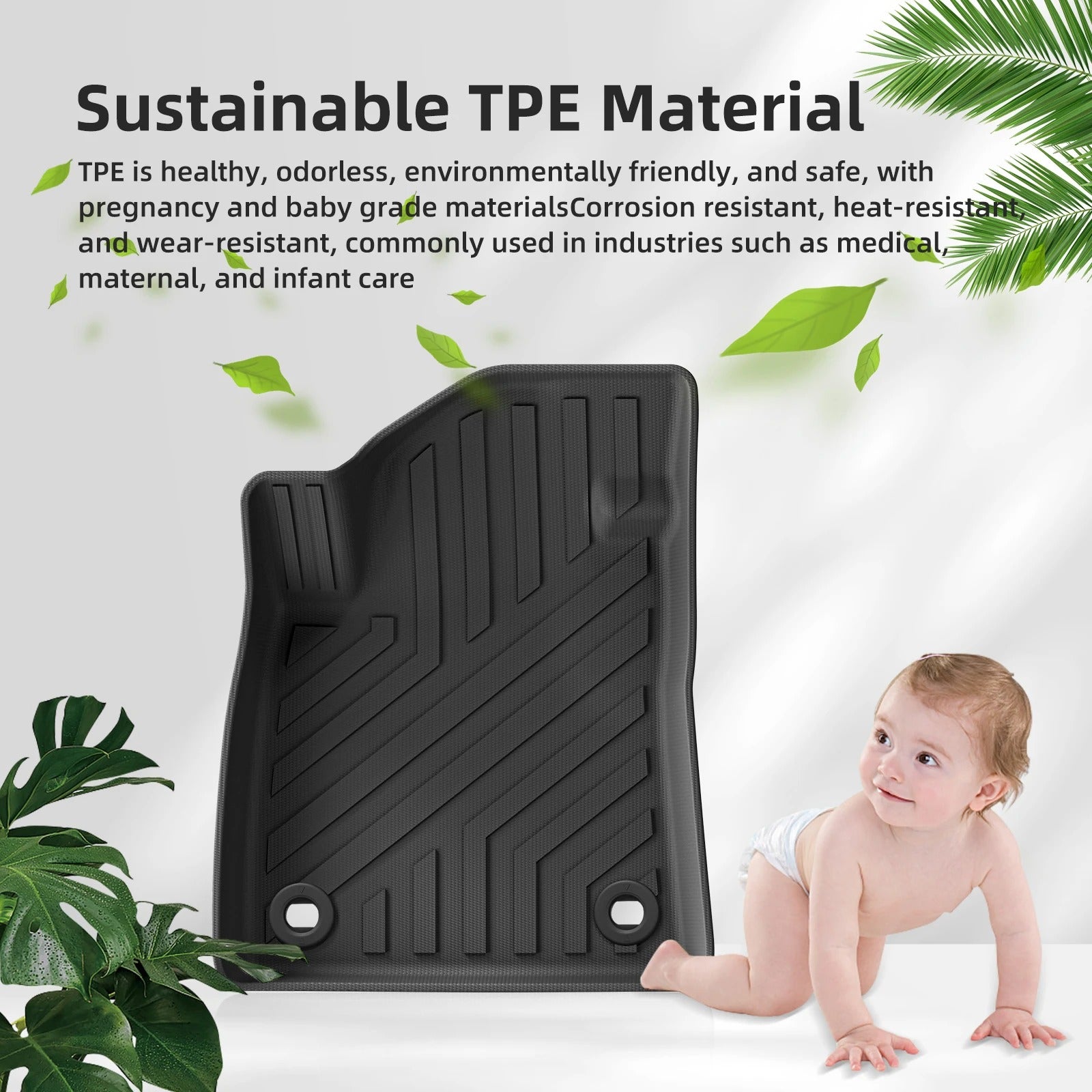 TPE 3D Car Floor Mats & Cargo Liner for Honda Accord 2023-2024 - All-Weather Auto Accessories (Left-Hand Drive) - Delicate Leather