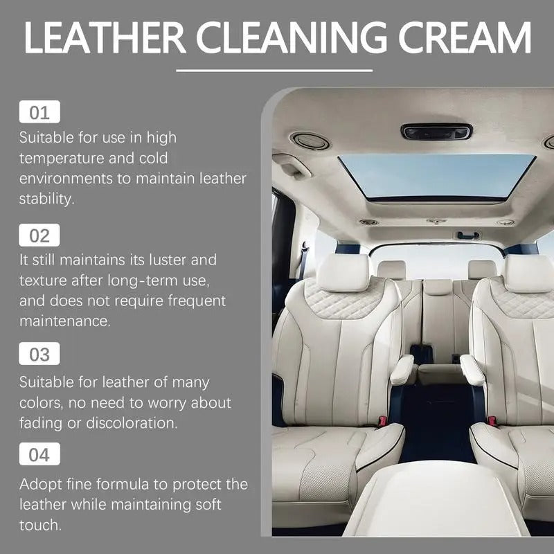 Leather Conditioner & Repair Kit – Deep Cleaner & Brightener for Car Seats and Leather Interiors - Delicate Leather