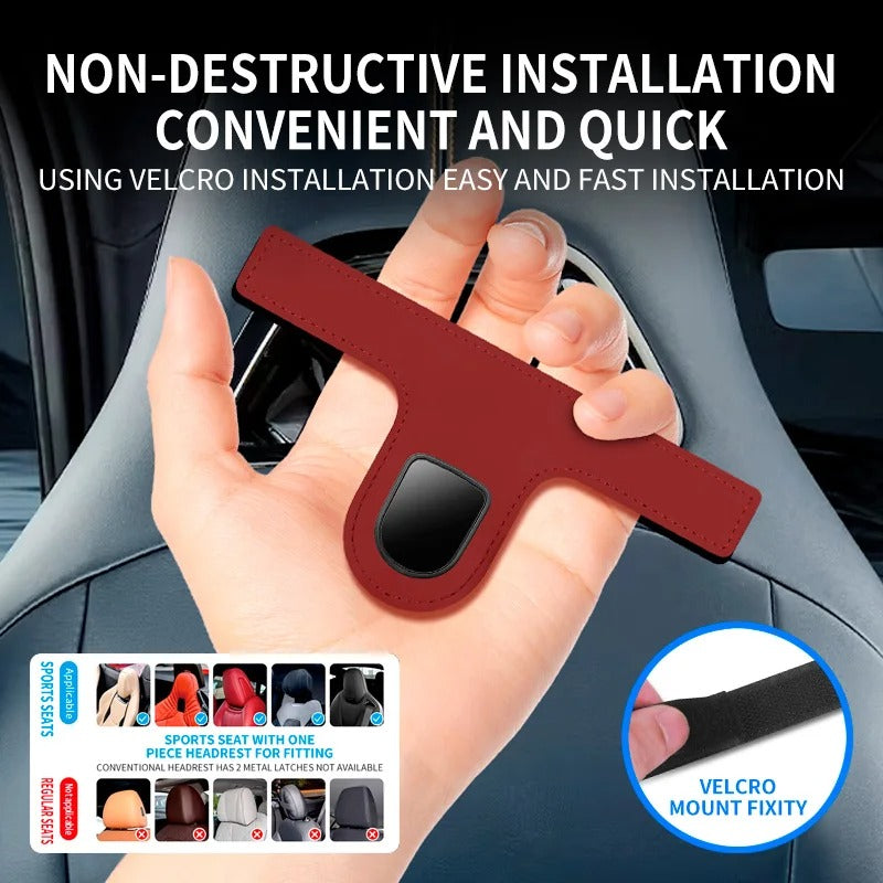 Multi-Functional Sports Seat Back Hook – Non-Destructive Installation Leather Car Hook - Delicate Leather