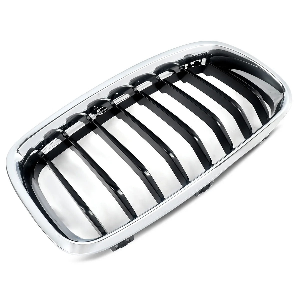Right Side Front Kidney Grille – Chrome & Black Replacement for BMW 3 Series F30/F31/F35 (2012-2018) - Delicate Leather