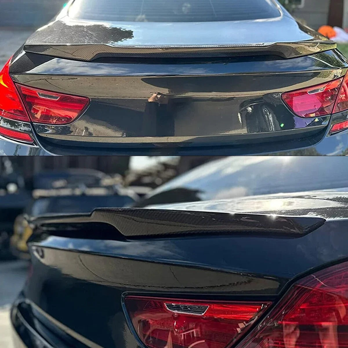 M4 Style Rear Trunk Spoiler for BMW 6 Series Gran Coupe F06 (2012-2018) – Carbon Fiber Look - Delicate Leather
