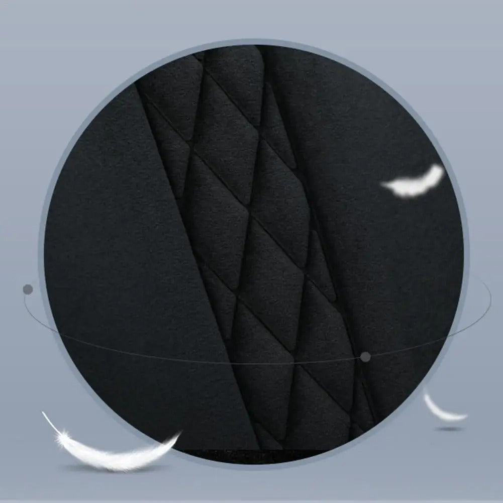 Universal Car Heated Seat Cushion – 12V/24V Heating Pad for Full Back with 2 Levels - Delicate Leather