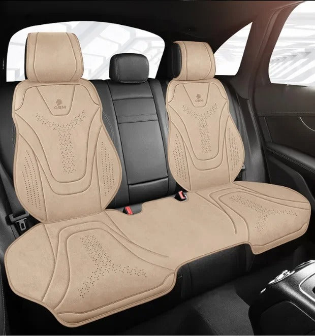 Universal Four-Season Car Seat Cover – Breathable Flax Anti-Slip Protection for Sedans, SUVs, and MPVs - Delicate Leather