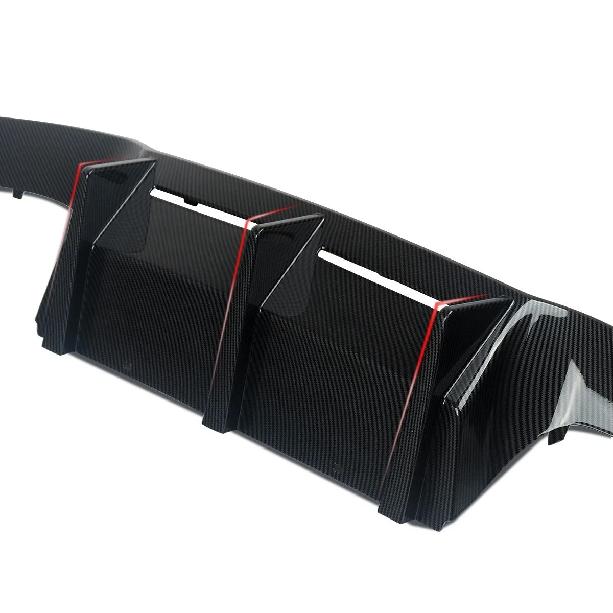 Carbon Fiber Look Rear Bumper Diffuser Lip Spoiler for BMW F87 M2/M2 Competition (2015+) - Delicate Leather