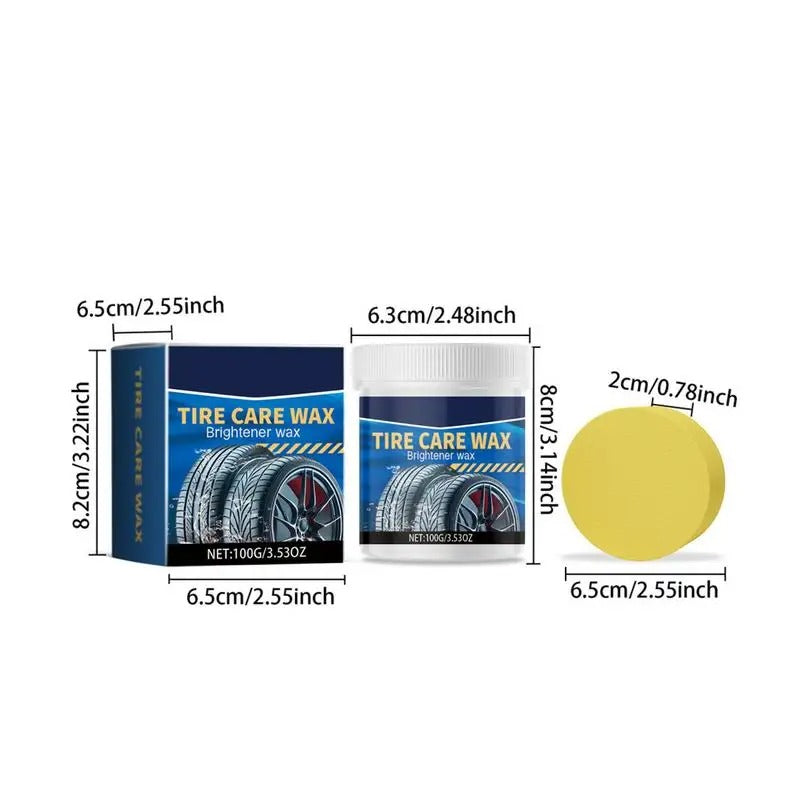 Car Tire Coating Paste – 100g Long-Lasting Tire Dressing & Stain Remover - Delicate Leather