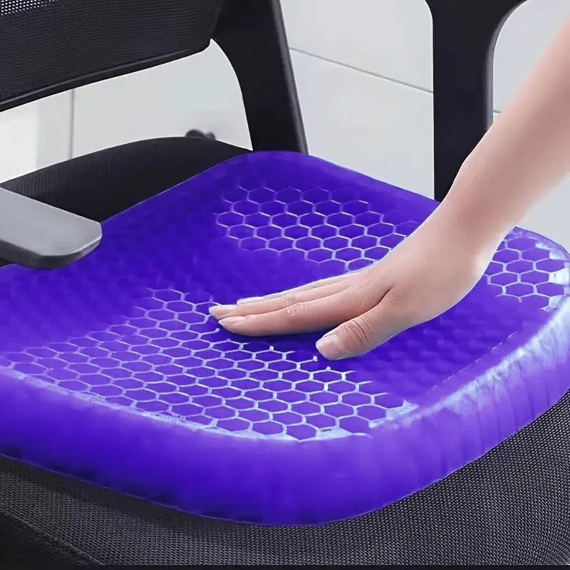 Large Car Seat Cushion – Travel Cushion for Long-Distance Travel & Office Use, Relieves Lower Back Pain - Delicate Leather