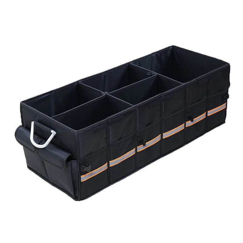 Heavy Duty 100L & 66L Car Trunk Organizer – Foldable, Collapsible Storage Box with Reflective Strip for SUV, Sedan & Truck