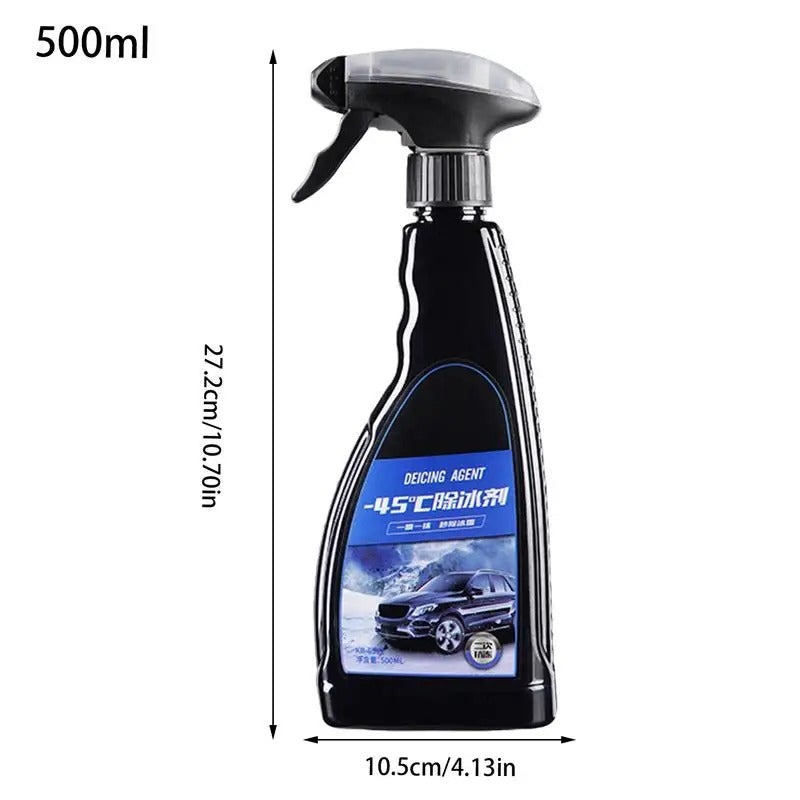 Car Deicer Spray 500ml – Fast-Acting Ice & Snow Melting Spray for Auto Windshields and Windows - Delicate Leather