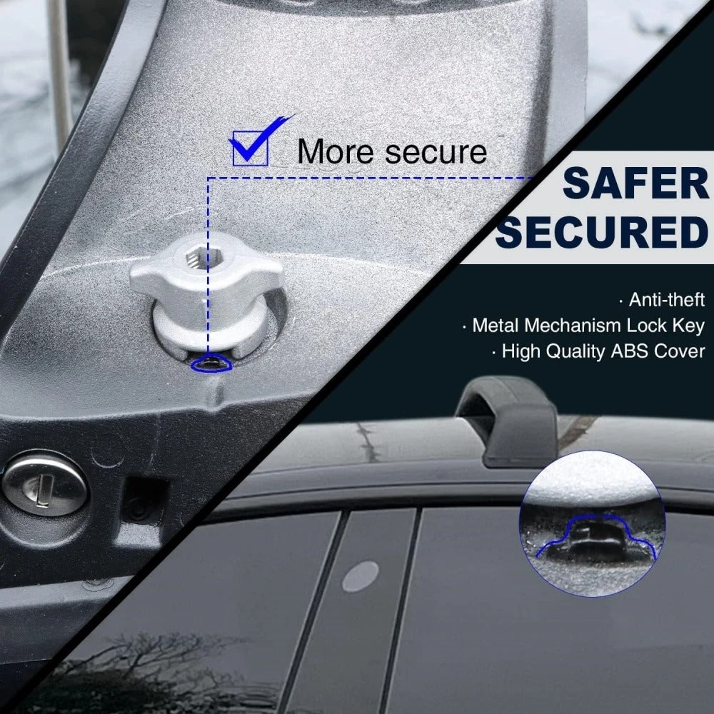 2024 Lockable Roof Rack Cross Bars for Tesla Model 3 & Model Y (2017-2024) - Antitheft Luggage Carrier