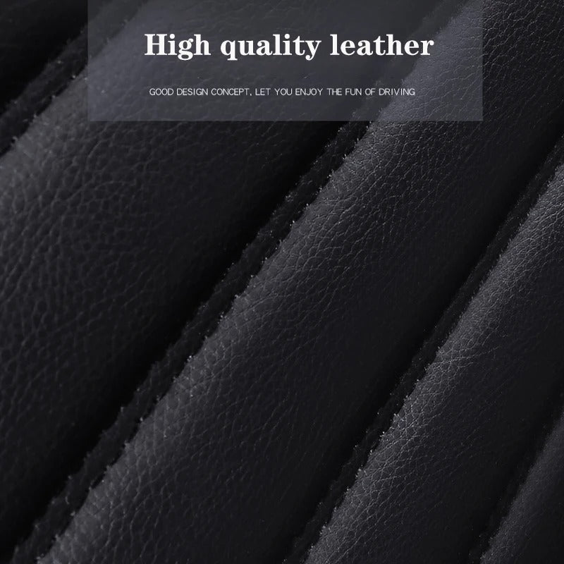 Universal Leather Car Seat Cover for Car - Black, Blue, Red - Delicate Leather