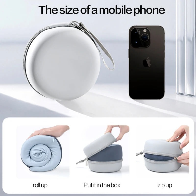 Portable Memory Foam Neck Pillow – U-Shaped Travel Pillow for Cervical Support, Camping, and Rest - Delicate Leather