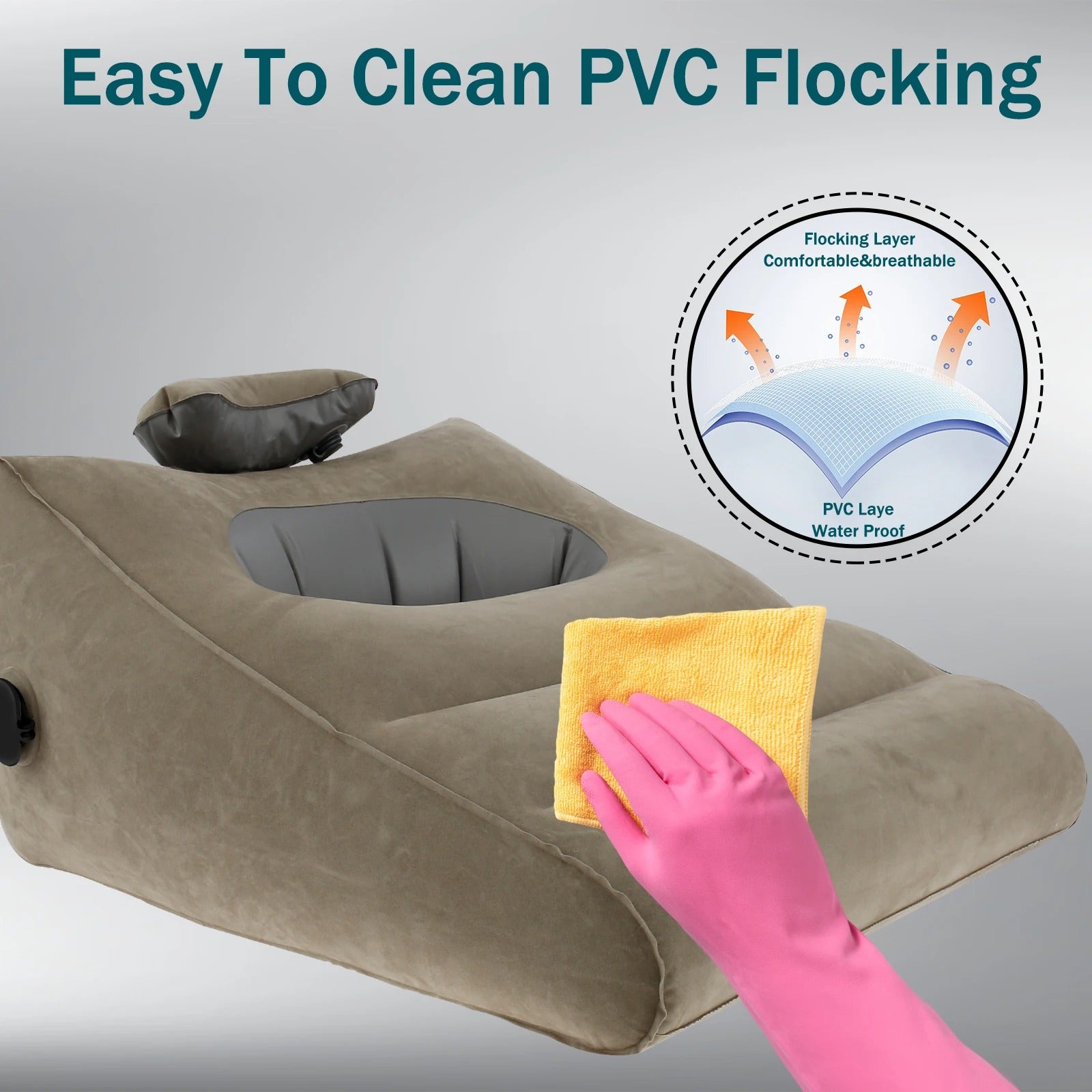 Inflatable Wedge Pillow – Multi-Functional Leg Rest, Lumbar Support, and Travel Cushion