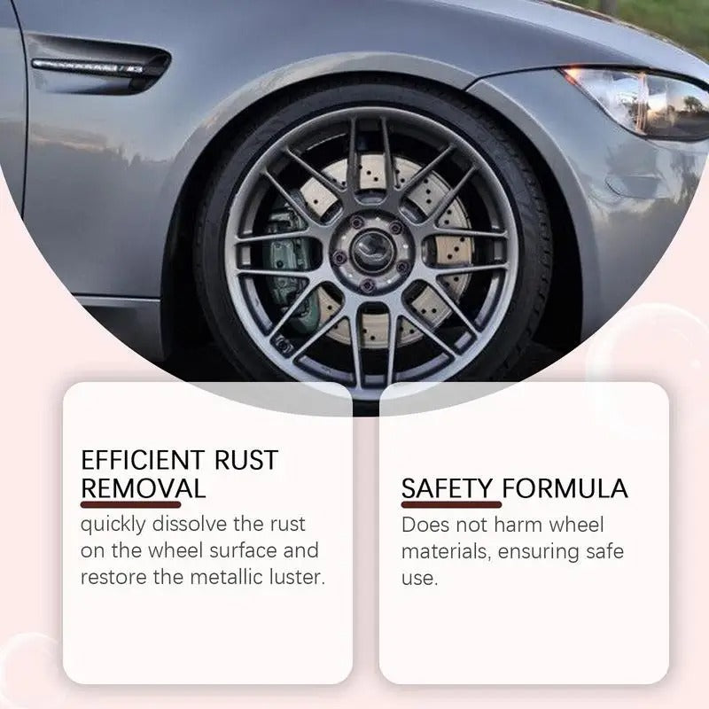 Car Tire & Rim Rust Cleaner – 120ml Deep Cleaning & Maintenance Spray - Delicate Leather